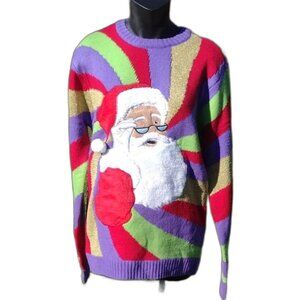 Blizzard Bay Holiday Santa Sweater Size Small